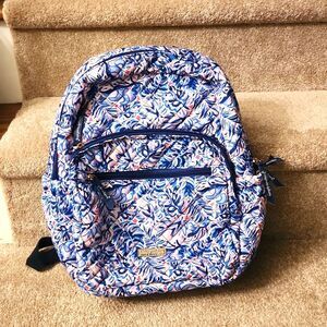 Simply Southern Blue & Purple Leaf Print Backpack